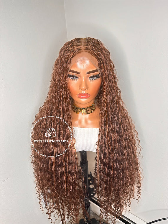 Dark Blonde 30 Bohemian Knotless Braids Goddess - Beyoncé Sasha