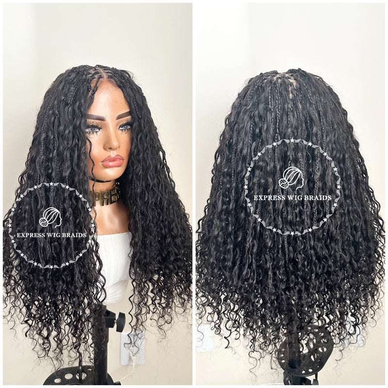 Human Hair Bohemian Braid Wig - Sherice