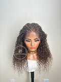 100% Human Hair Wet & Wavy Micro Braid Wig - Indiana 2