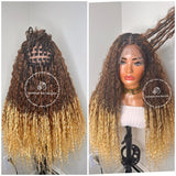 2 Tone Ombre Human Hair Bohemian Knotless Braids-Harley Boho 2