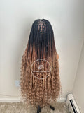 Knotless Goddess Braids 3 Tone Ombre-April