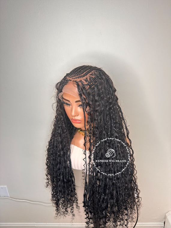 Bohemian Cornrow Knotless Braids -  Latika