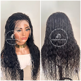 Human Hair Micro Braid Lace Frontal Wig - Kyri