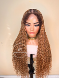 Bohemian Human Hair 4B/4C Curly Edges Knotless Braids Cornrow-Irene Boho