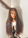 Dark Auburn 33 Bohemian Knotless Braids Goddess - Beyoncé Sasha