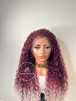 100% Human Hair Wet & Wavy Micro Braid Wig - Indiana 9