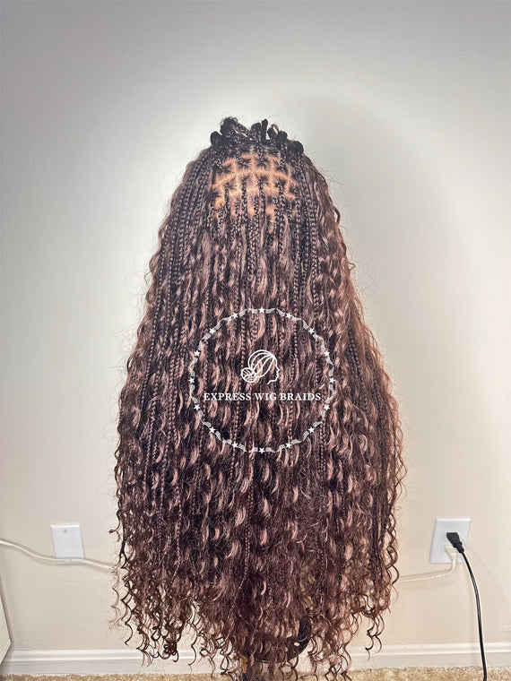 Dark Blonde 33 Bohemian Knotless Braids Goddess - Beyoncé Sasha