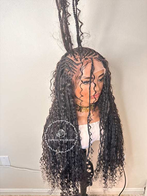 Bohemian Cornrow Knotless Braids -  Latika