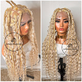 Full Lace Big Bohemian Knotless Braids Goddess 613 - Rihanna