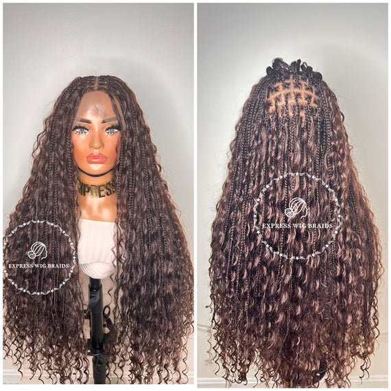 Dark Blonde 33 Bohemian Knotless Braids Goddess - Beyoncé Sasha