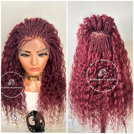 100% Human Hair Wet & Wavy Micro Braid Wig - Indiana 9