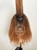 100% Human Hair Kinky Curly Micro Braid Wig - Miami