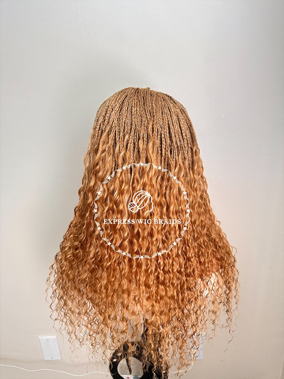 Human Hair Wet & Wavy Micro Braid Wig - Indiana 10