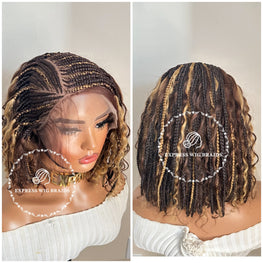 Human Hair Bohemian Cornrow Braid Wig - Kendra Boho