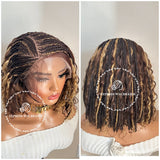 Human Hair Bohemian Cornrow Braid Wig - Kendra Boho
