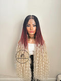 Knotless Goddess Braids 3 Tone Ombre-April