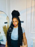 Human Hair Bohemian Butterfly Faux Locs Wig - India