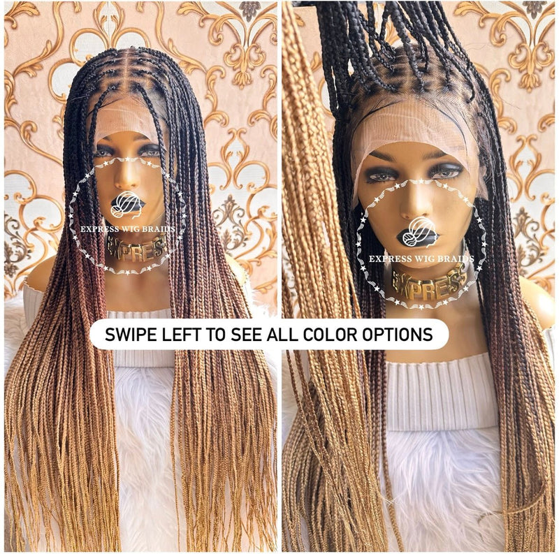 Knotless Ombré 3 Tone Braids -Briana Full Lace 2 - Express Wig Braids