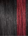 Hair Color 1b + Burgundy Highlights