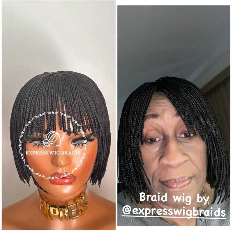 Bangs Micro Bob Braids-Malika - Express Wig Braids