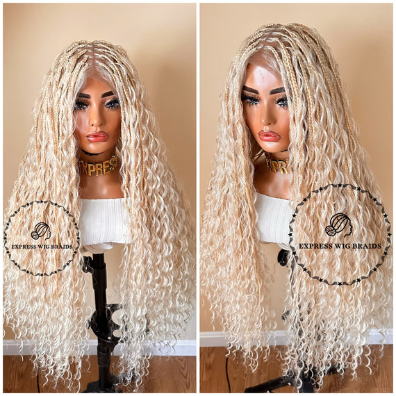 Super Blonde 613 Bohemian Knotless Braids Goddess - Beyoncé Sasha