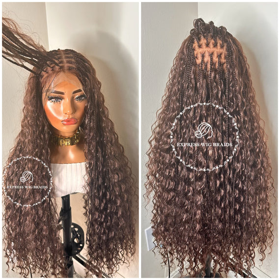 Dark Auburn 33 Bohemian Knotless Braids Goddess - Beyoncé Sasha