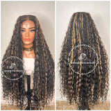 Bohemian Goddess Cornrow Braids Closure - Rosalie