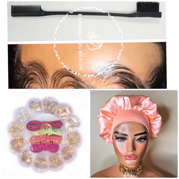 1 Braid Jewelries/Bonnet/Baby Hair Brush