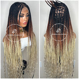 Knotless Ombré 3 Tone Goddess Braids - April