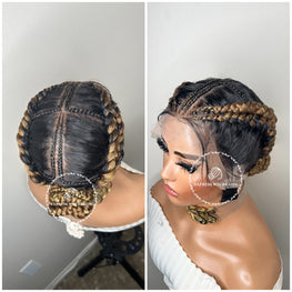 Four Feed In Cornrow Braids - Nikos 1
