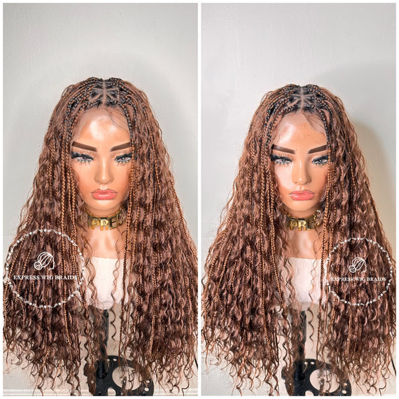 Bohemian Triangle Knotless Braids - Sarah Boho