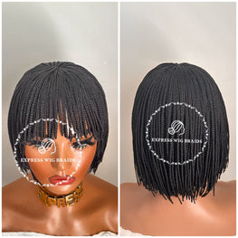 Bangs Micro Bob Braids-Malika 1