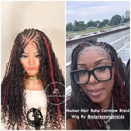 Bohemian Cornrow Knotless Braids - Latika