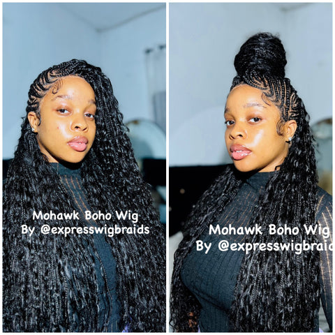Mohawk Bohemian Knotless Braids Cornrows -  Latika