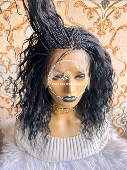 Micro Braided Weave Wig Asia Synthetic 3