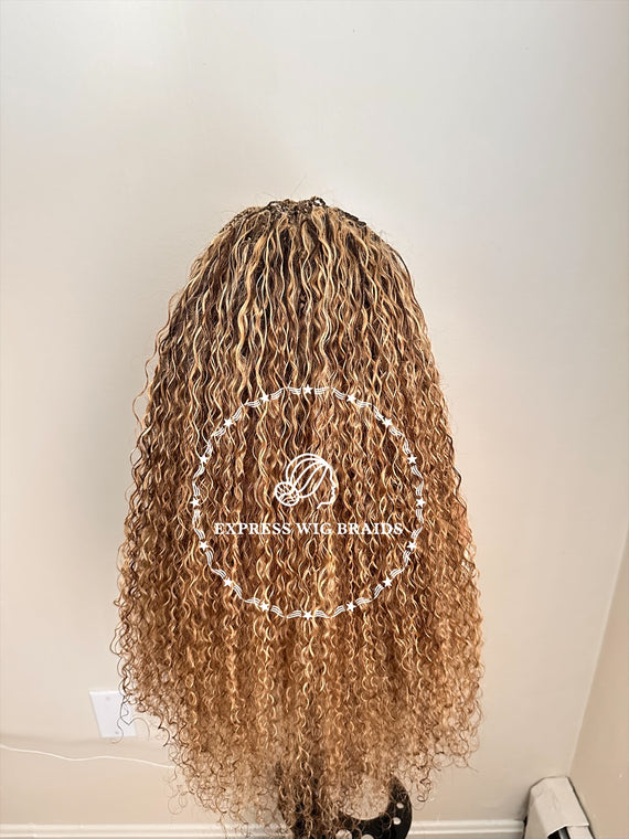 100% Human Hair Wet & Wavy Micro Virgin Braid Wig - Indiana 8
