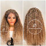 100% Human Hair Wet & Wavy Micro Virgin Braid Wig - Indiana 8