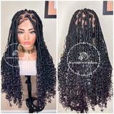 Bohemian Faux Locs Wig - Berry 2 - Express Wig Braids