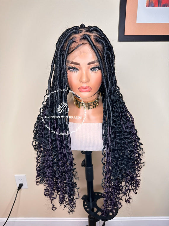 Bohemian Faux Locs Wig - Berry 2 - Express Wig Braids