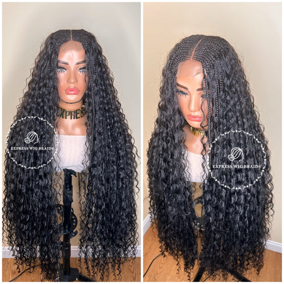 Bohemian Goddess Cornrow Braids Closure - Rosalie 2 - Express Wig Braids