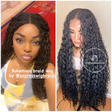 Bohemian Goddess Cornrow Braids Closure - Rosalie - Express Wig Braids