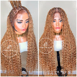 Bohemian Human Hair 4B/4C Curly Edges Knotless Braids Cornrow-Irene Boho - Express Wig Braids