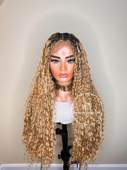 Bohemian Human Hair Knotless Braid With 4C Curly Edges-Cerina 3 - Express Wig Braids