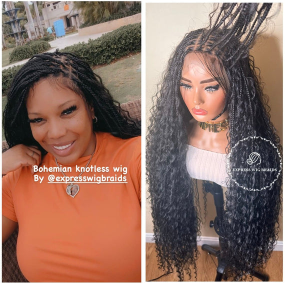 Bohemian Knotless Braids Goddess - Beyoncé Sasha - Express Wig Braids