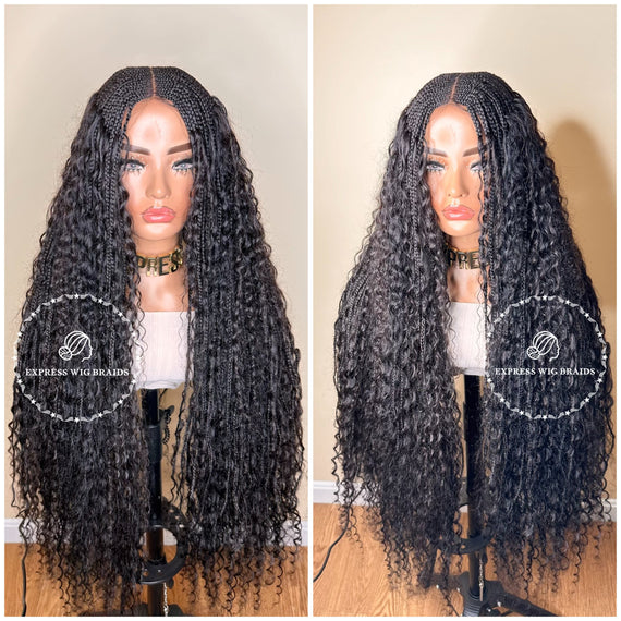 Human Hair Bohemian Goddess Cornrow Braids Closure - Rosalie 1 - Express Wig Braids