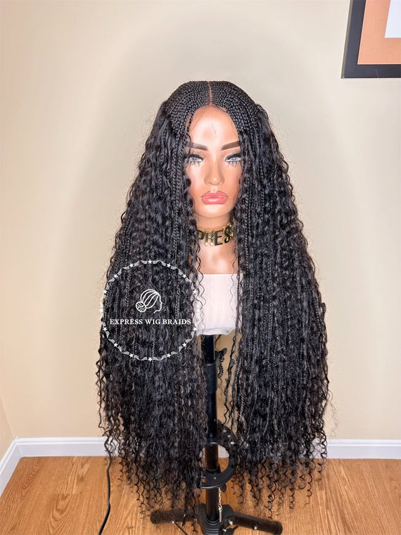 Human Hair Bohemian Goddess Cornrow Braids Closure - Rosalie 1 - Express Wig Braids