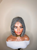 Micro Short Bob Braids - Zuri Salt and Pepper - Express Wig Braids