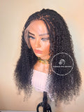 100% Human Hair Kinky Curly Micro Virgin Braid Wig - Miami 2 - Express Wig Braids