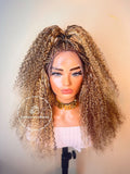 100% Human Hair Kinky Curly Micro Virgin Braid Wig - Miami - Express Wig Braids