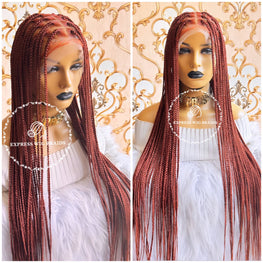 350 Ginger Brown Knotless Braids Wig - Toni - Express Wig Braids